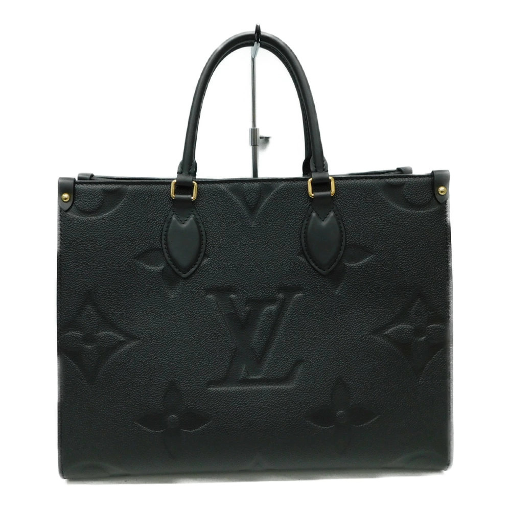 Louis Vuitton OnTheGo Monogram Noir Tote Bag Leather Black Empreinte Embossed